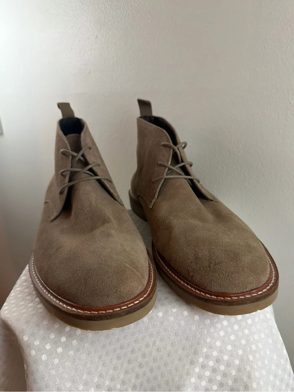 Nordstrom Men’s Chukka Suede Grey Tan Boot Size 12